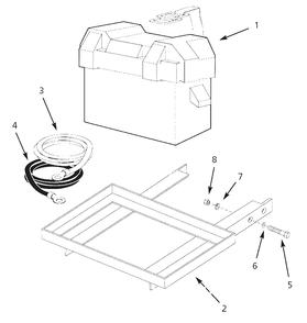 Battery-Tray Parts Diagram and Parts List for 4KP97  Campbell Hausfeld Compressor